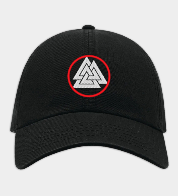 Valknut geborduurde baseballpet