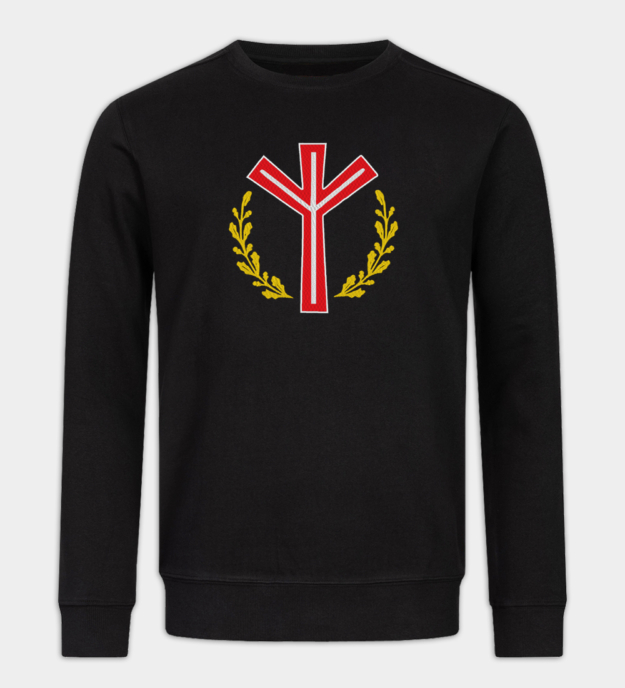 Algiz levensrune geborduurde sweater