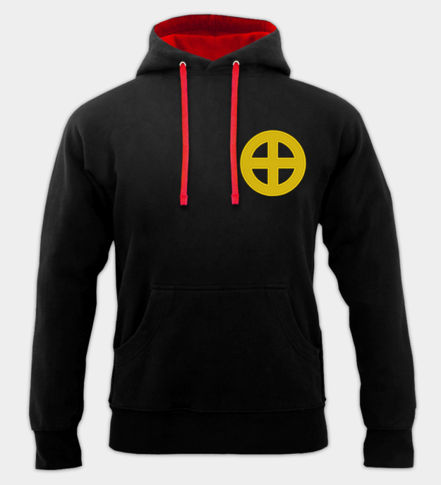 Zonnekruis geborduurde hoodie